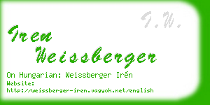 iren weissberger business card